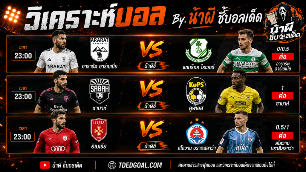 ทีเด็ดบอลยุโรปคืนนี้ เซียนสเต็ป 3 วิเคราะห์บอล By น้าผี TDEDGOAL