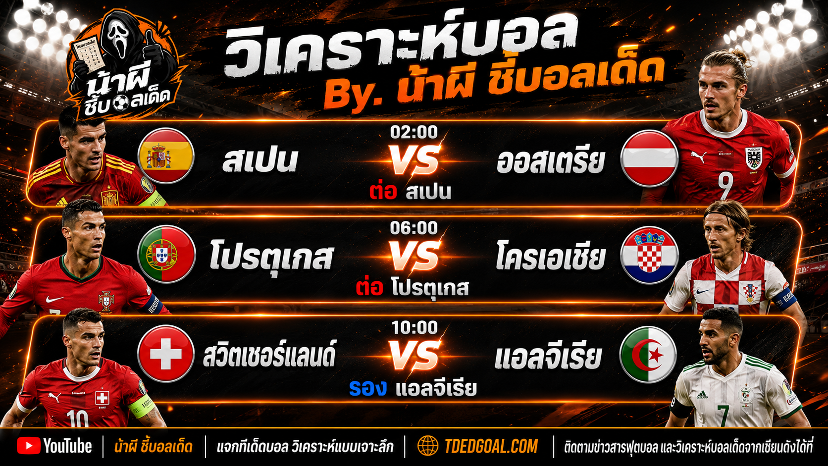 ทีเด็ดบอลโลก 2026 วันนี้ วิเคราะห์ เซียนสเต็ป 3 TDEDGOAL
