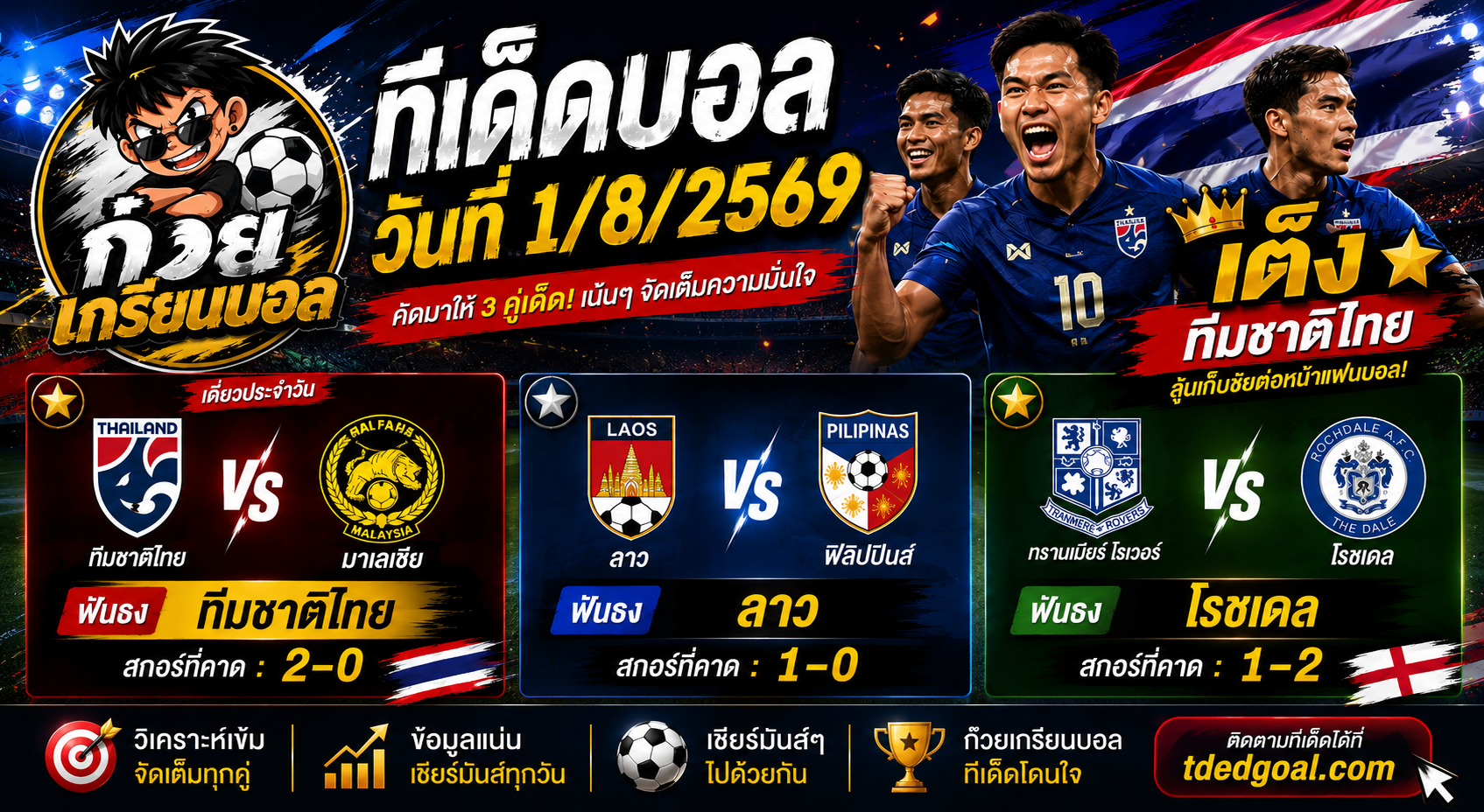 ก๋วยเกรียนบอล ทีเด็ดบอลวันที่ 1/8/2569