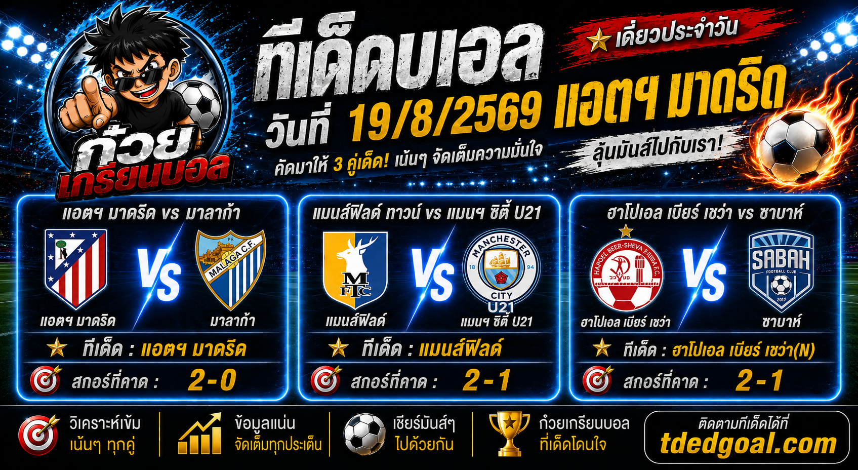 ก๋วยเกรียนบอล ทีเด็ดบอลวันที่ 19/8/2569