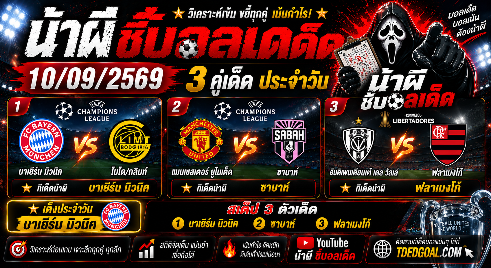น้าผี ชี้บอลเด็ด 10/09/2569